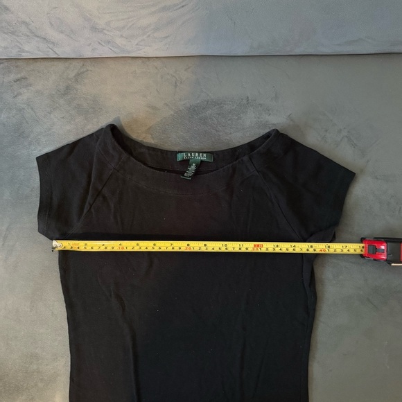 EUC Lauren Ralph Lauren Cotton Cap-sleeve Top - Picture 4 of 5